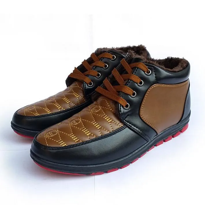 Men's Winter Warm Patchwork Boots 2 Colors