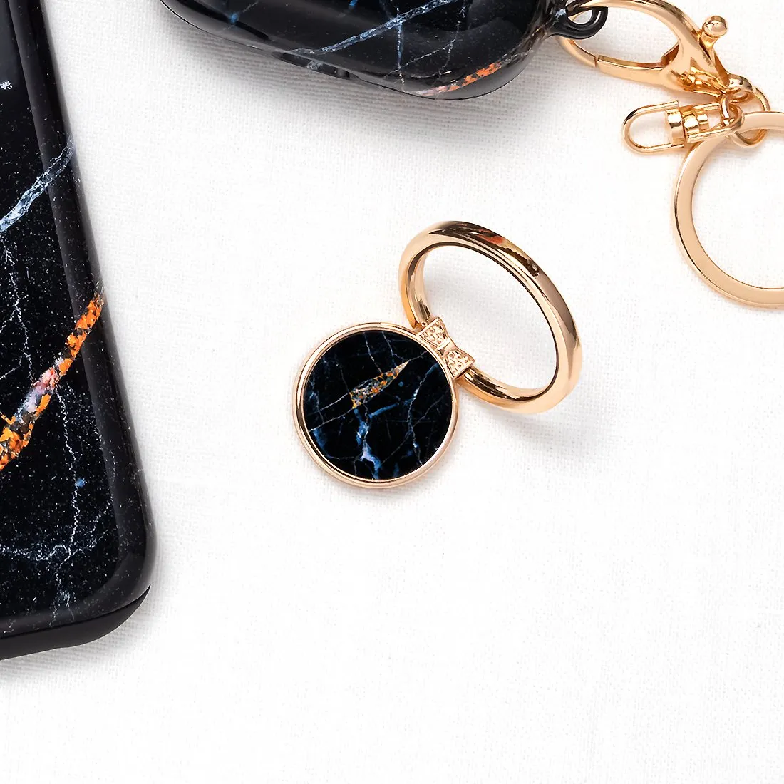 Midnight Marble | Phone Ring Holder  (Non-MagSafe)