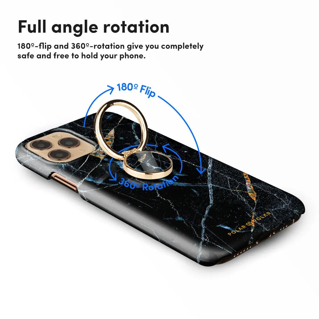 Midnight Marble | Phone Ring Holder  (Non-MagSafe)