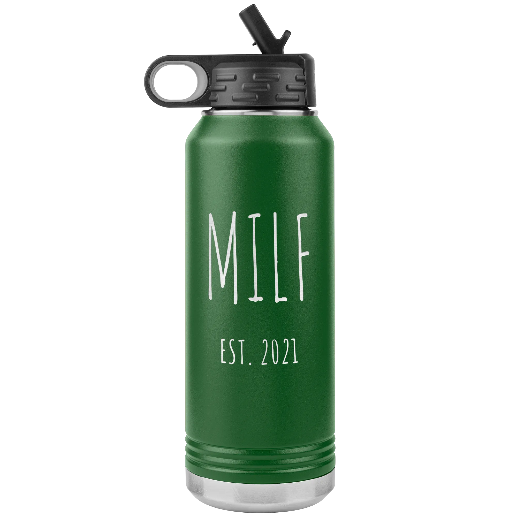 MILF Mug Push Present For New Mom Gifts Funny Mother Est 2021 Water Bottle Baby Shower Future Mom Pregnant Congratulations 32oz BPA Free