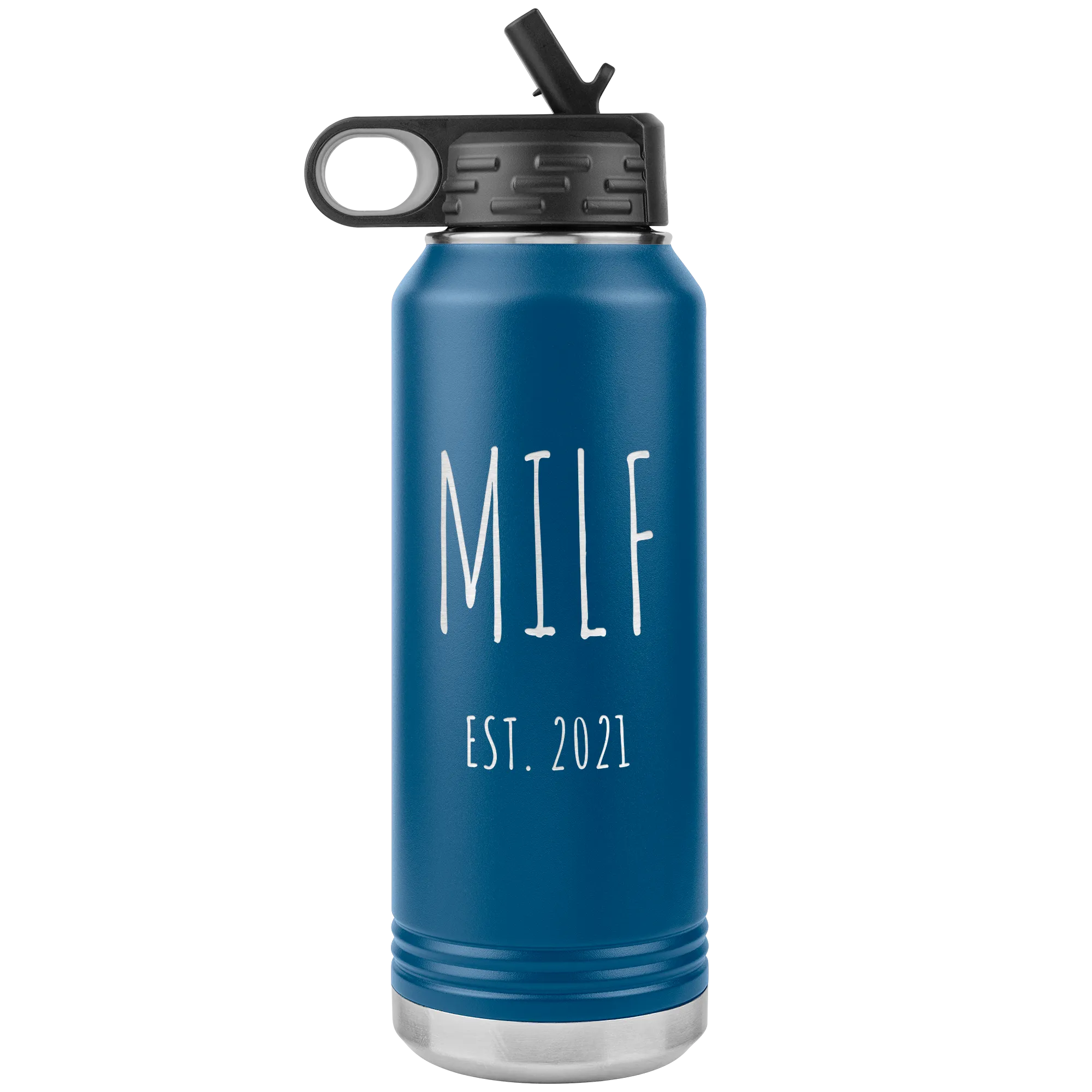 MILF Mug Push Present For New Mom Gifts Funny Mother Est 2021 Water Bottle Baby Shower Future Mom Pregnant Congratulations 32oz BPA Free