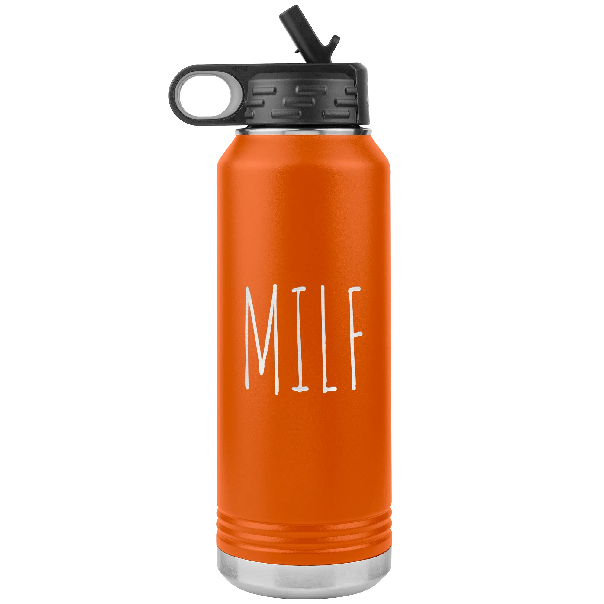 MILF Water Bottle Push Present For New Mom Funny Mother's Day Gift Baby Shower Future Mom Pregnant Congratulations 32oz BPA Free