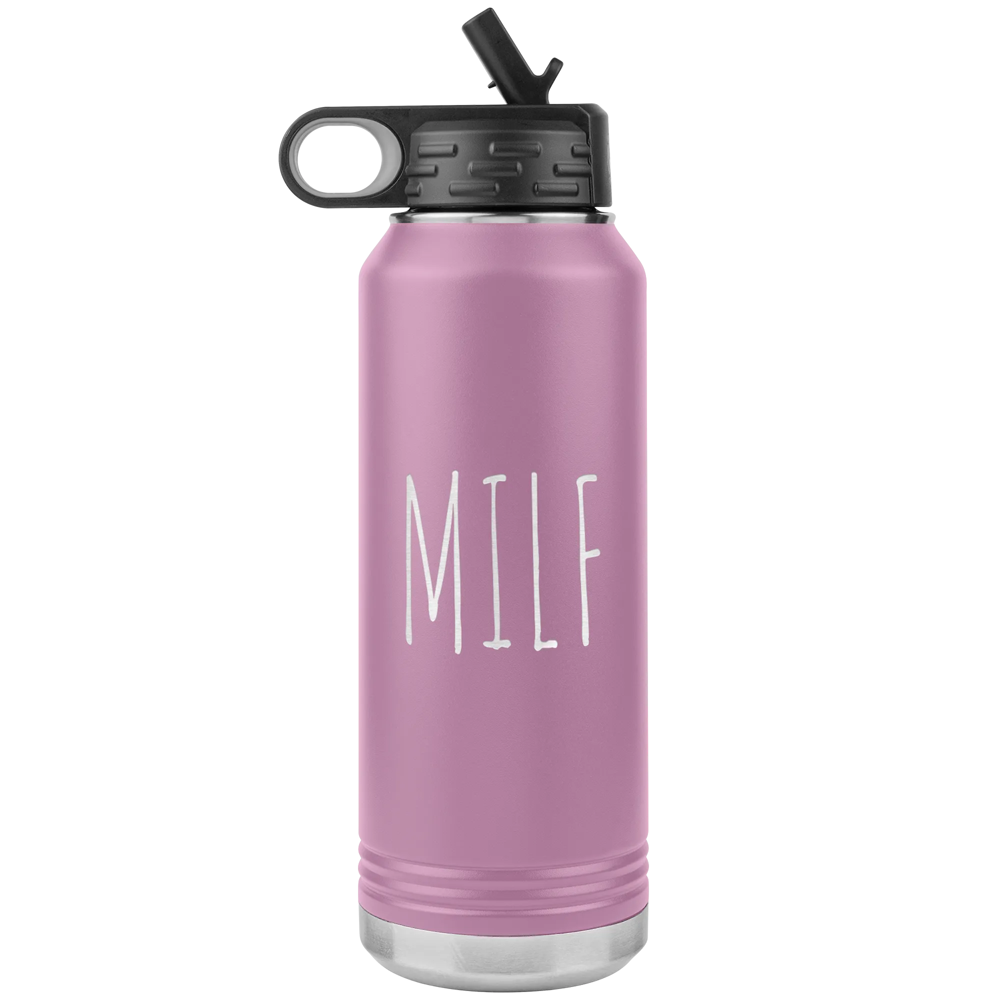 MILF Water Bottle Push Present For New Mom Funny Mother's Day Gift Baby Shower Future Mom Pregnant Congratulations 32oz BPA Free