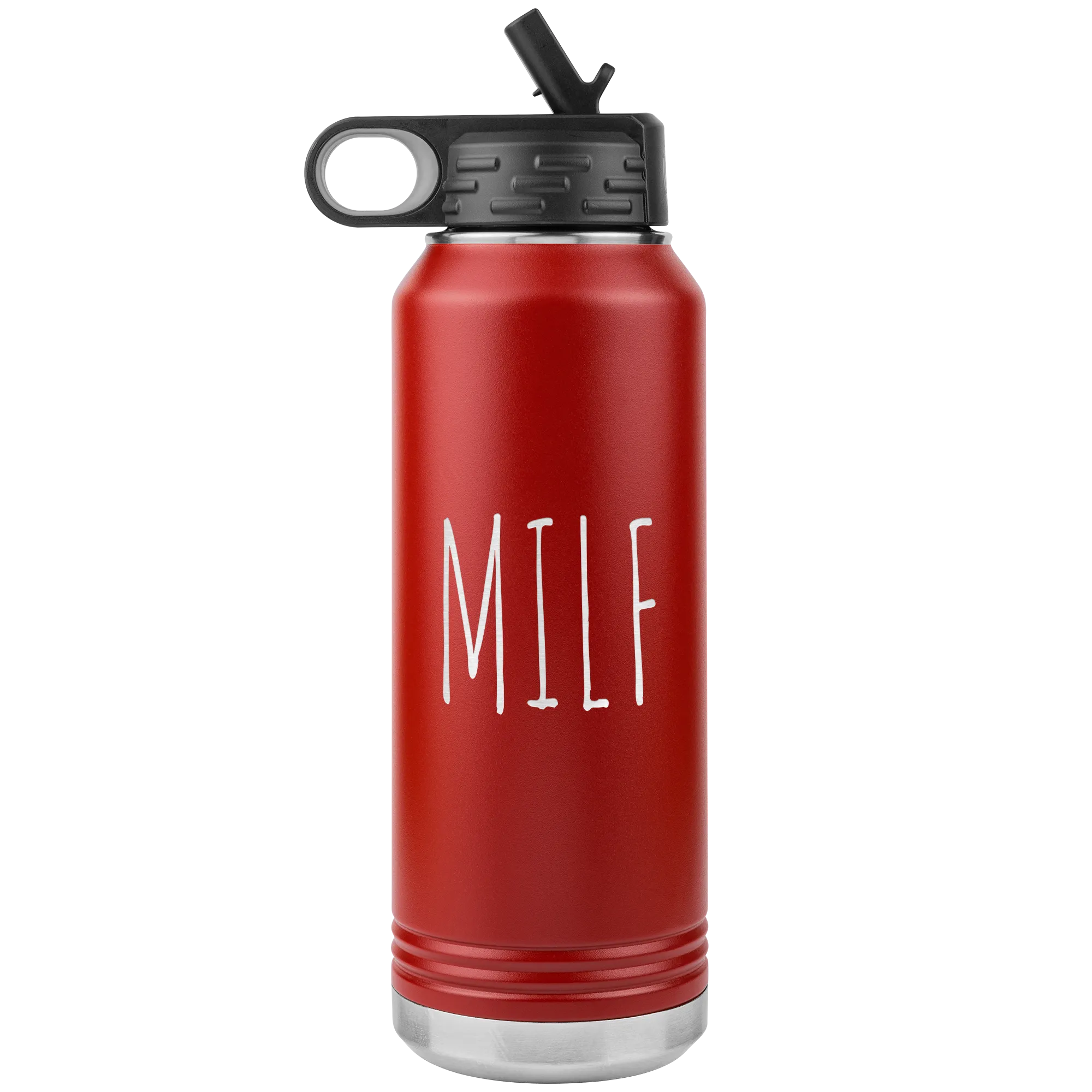 MILF Water Bottle Push Present For New Mom Funny Mother's Day Gift Baby Shower Future Mom Pregnant Congratulations 32oz BPA Free