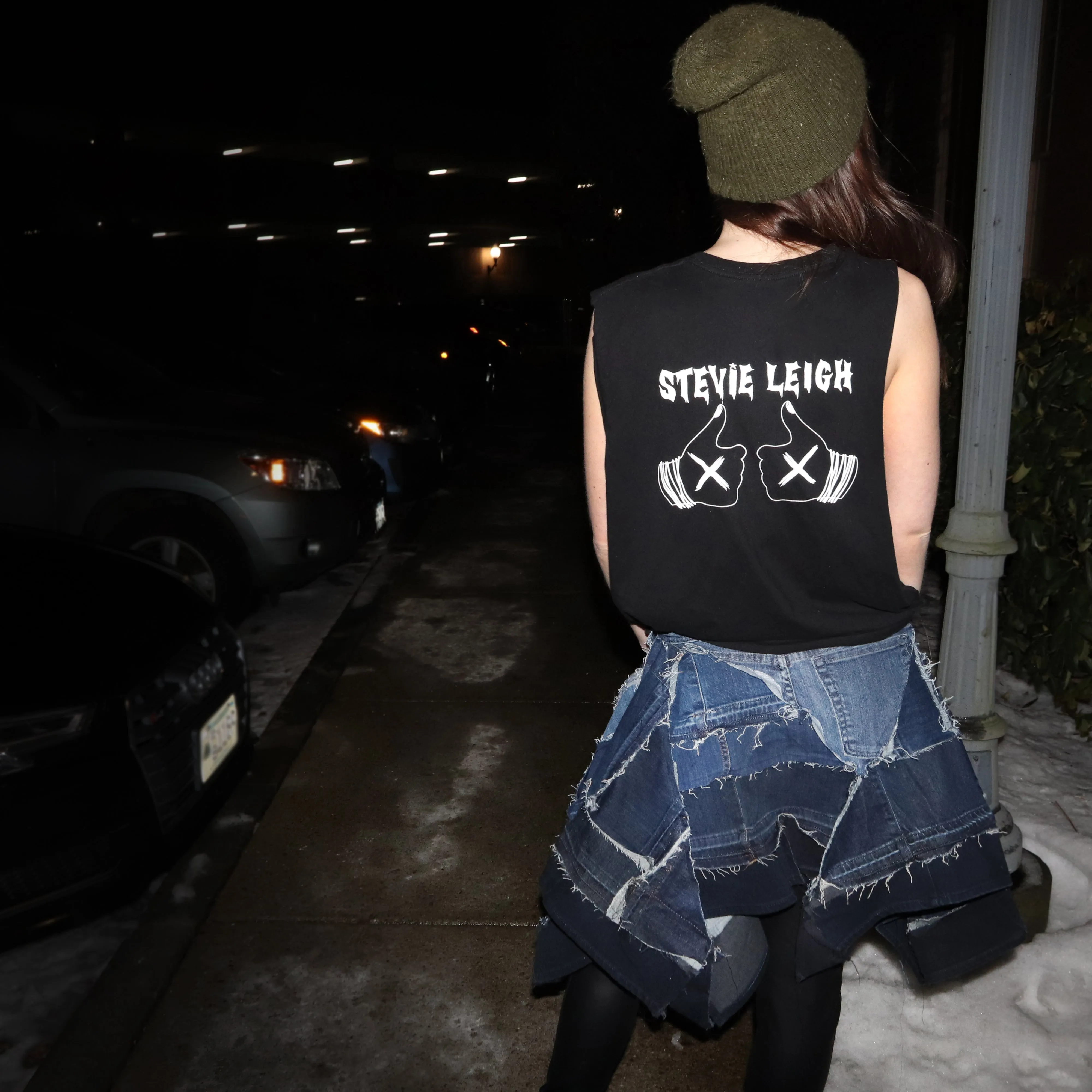 Misery Business - Genderless Upcycled Denim Skirt