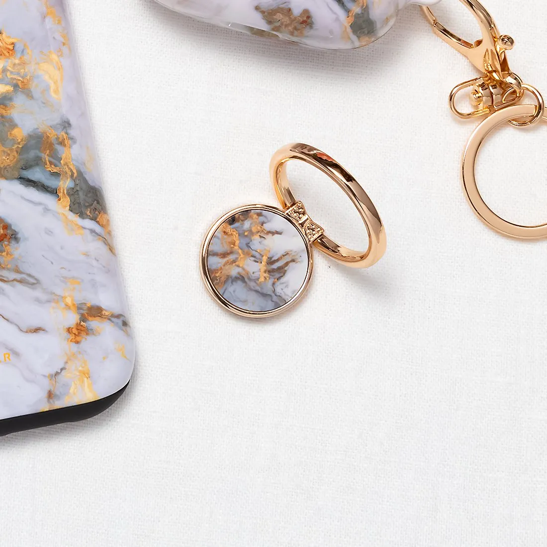 Mist Marble | Custom Phone Ring Holder  (Non-MagSafe)
