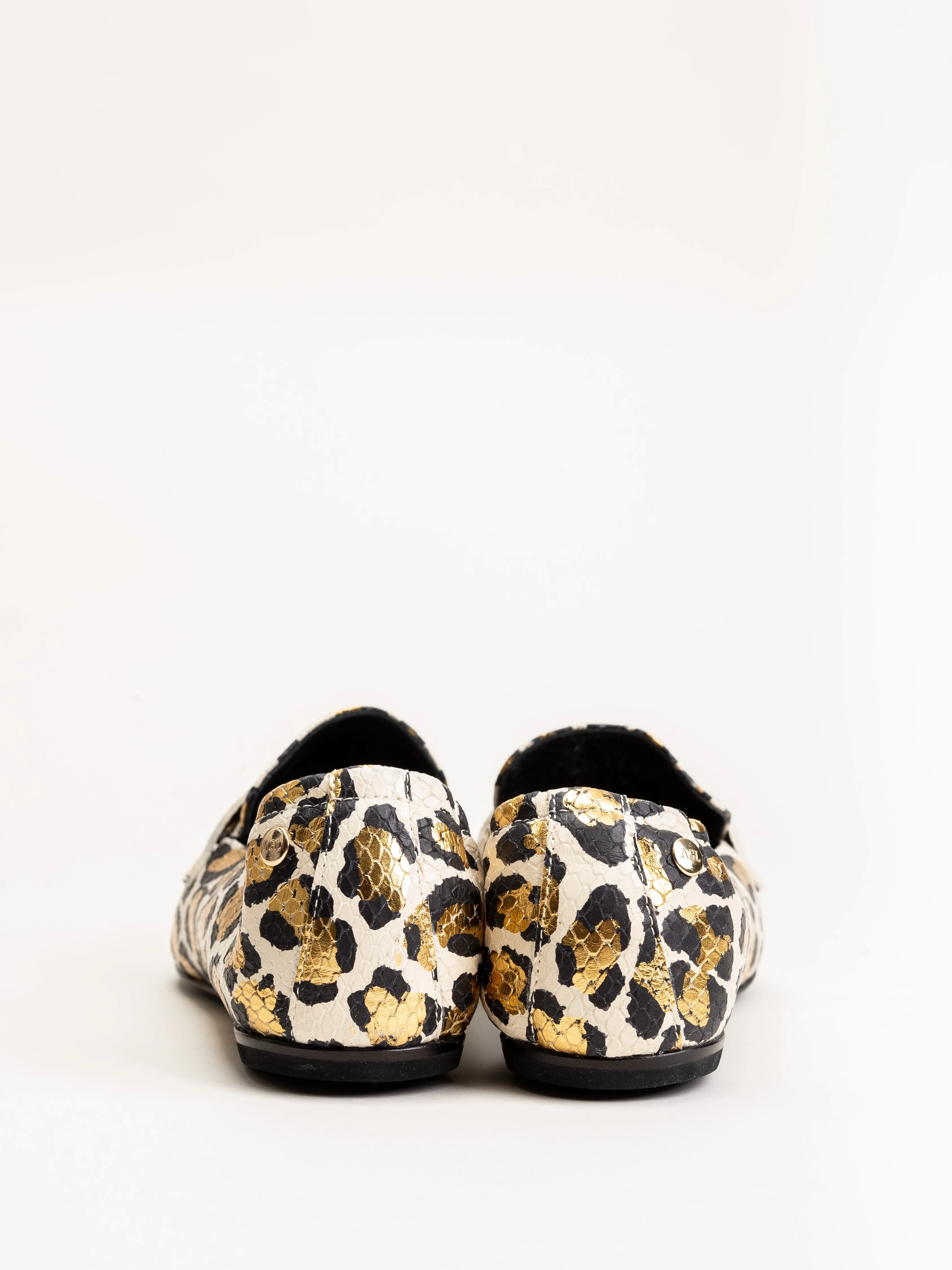 moccasin with keeper off white animal print