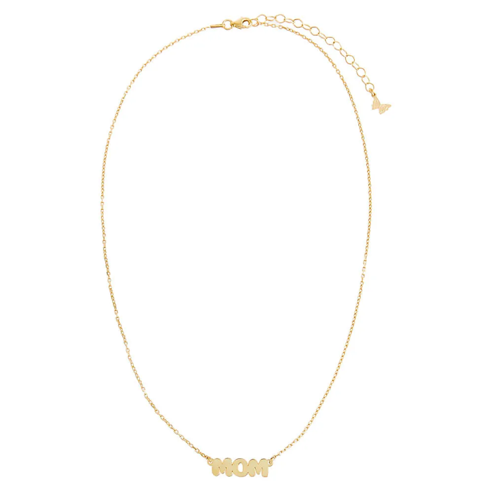 MOM Flat Bubble Name Necklace