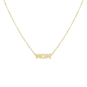 MOM Flat Bubble Name Necklace