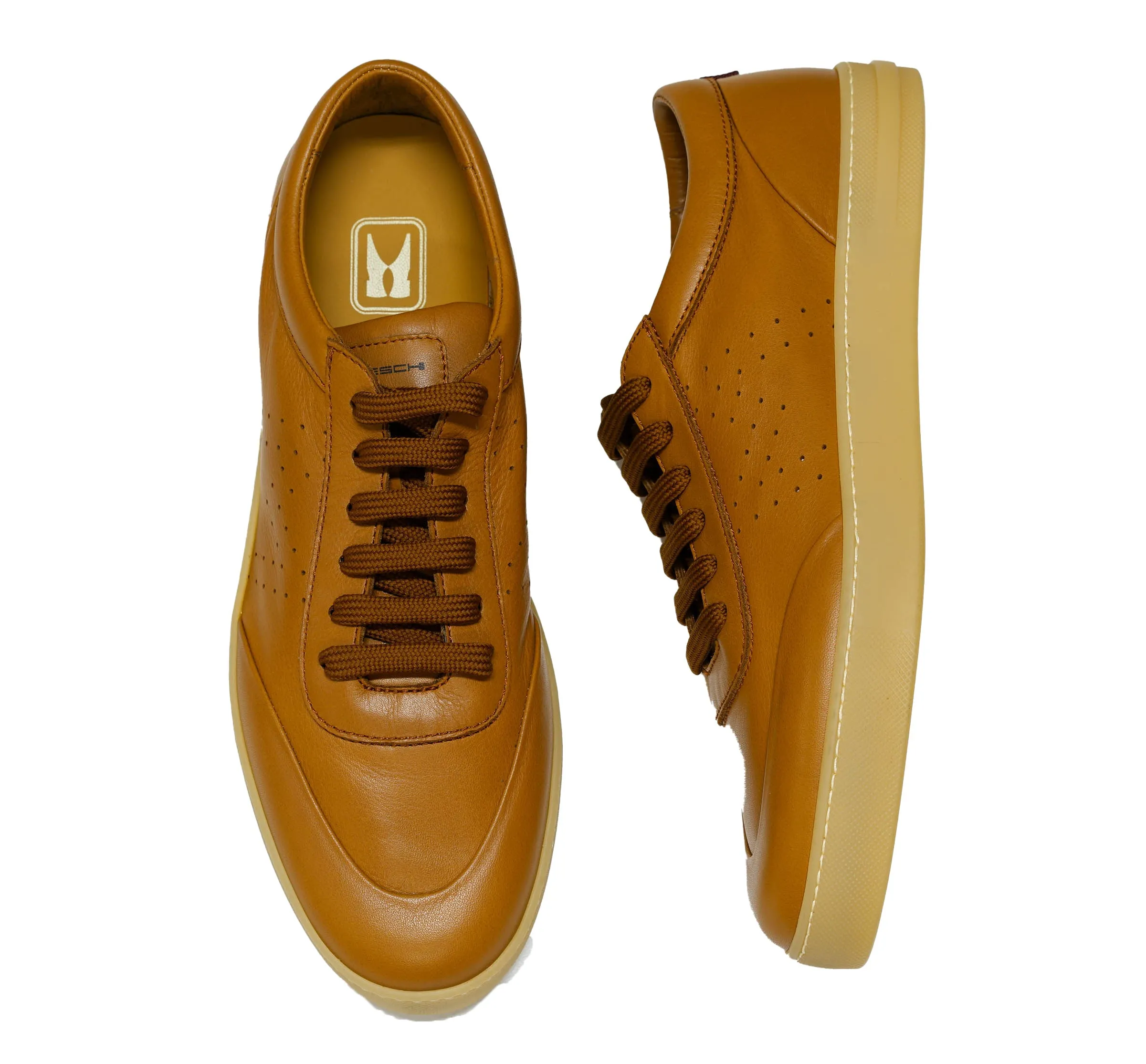 Moreschi Men's Brown Pecan Leather Sneaker 44428 30% OFF