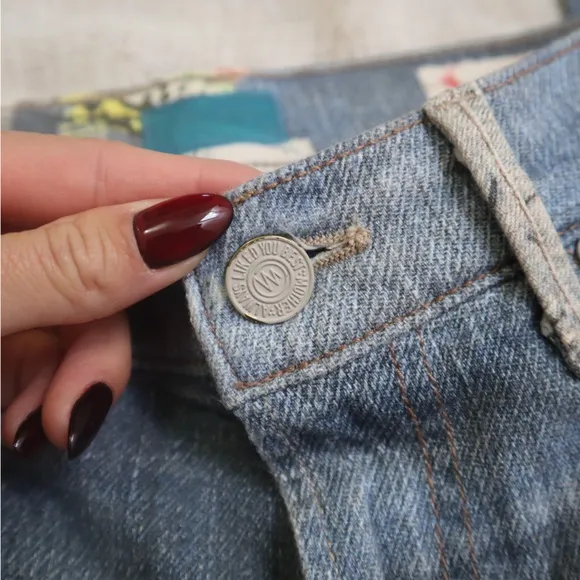 MOTHER Patchwork Skinny Fray Jeans