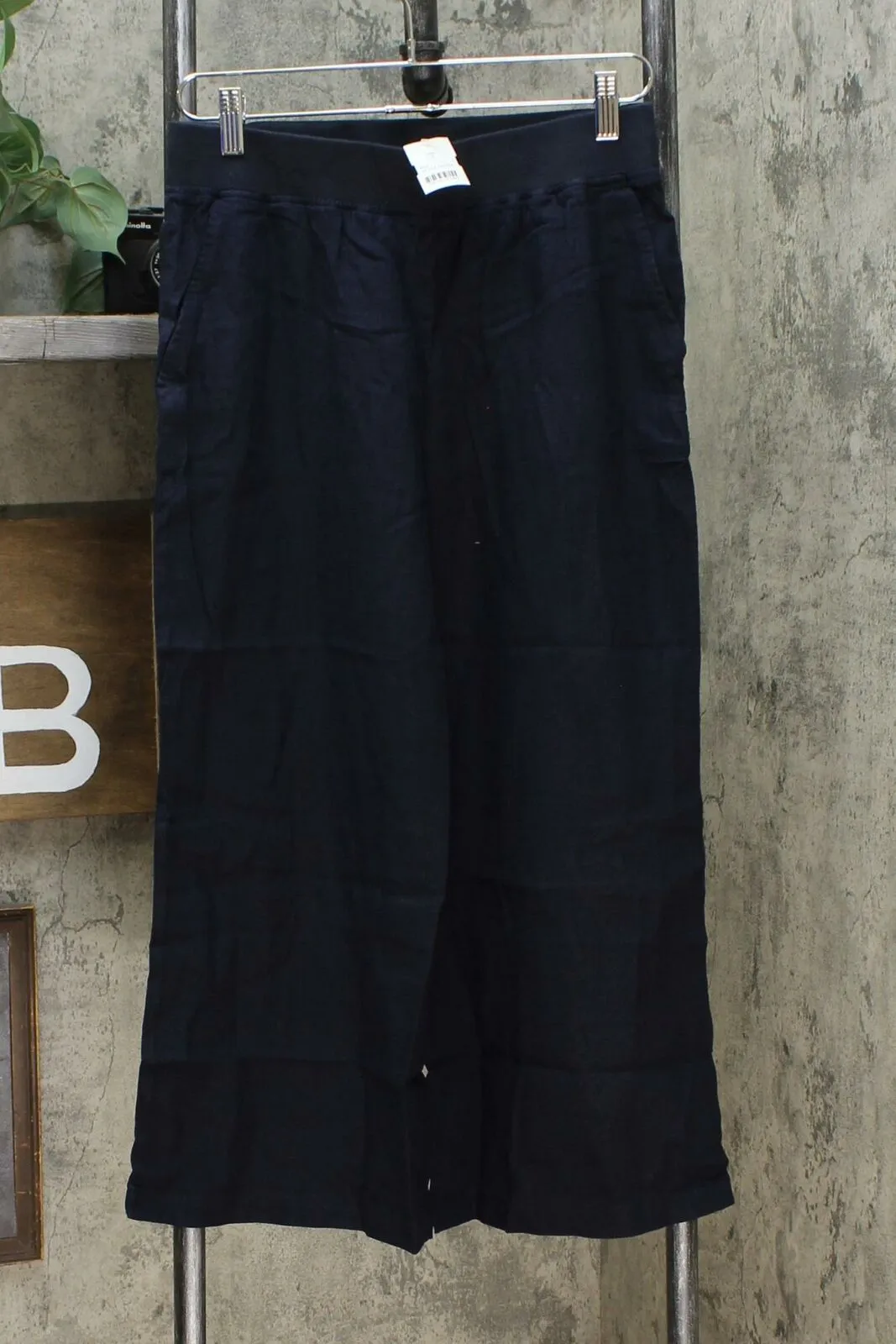 MOTTO Women's Linen Blend Pull On Wide Leg Pants