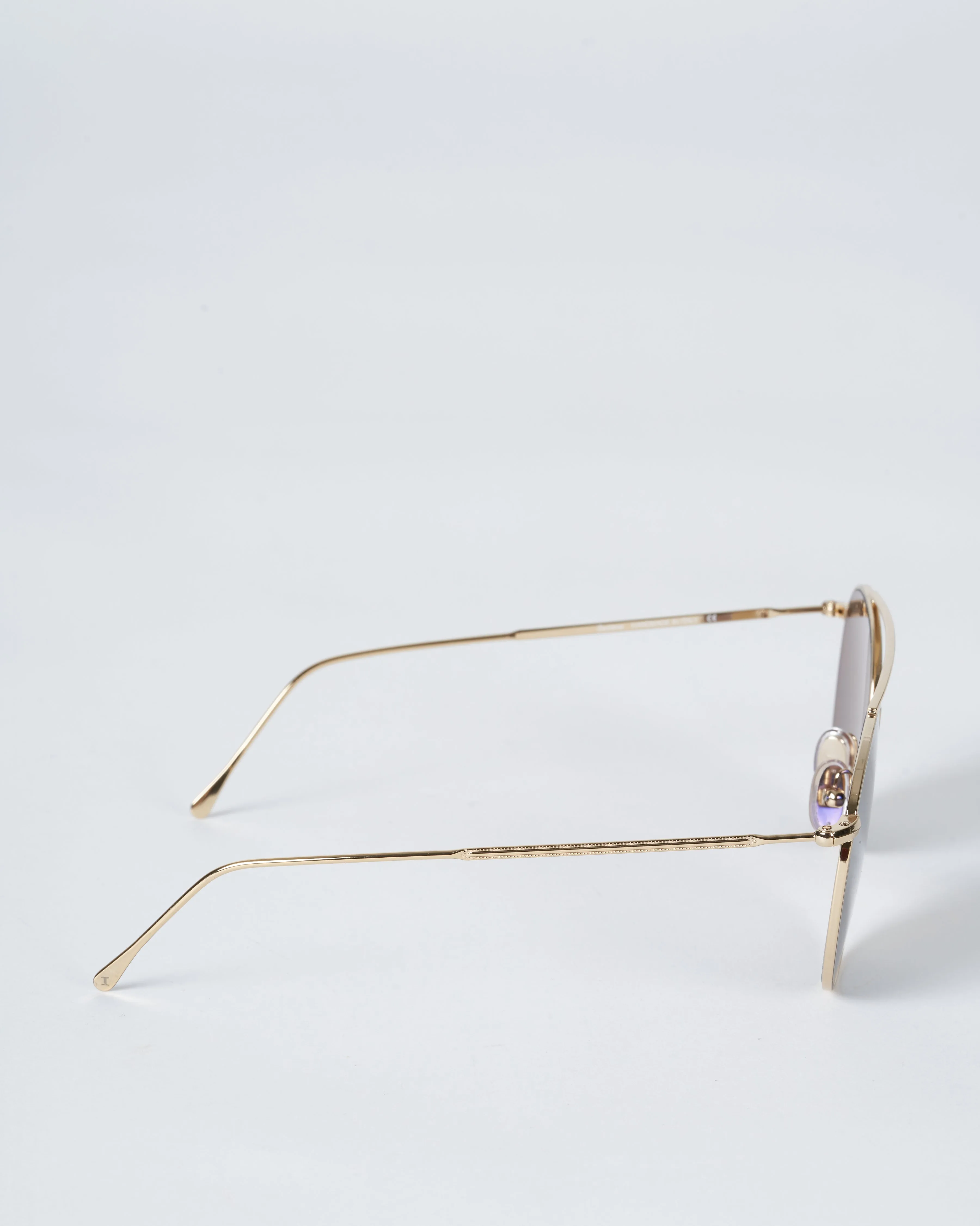 mykonos ii sunglasses - gold with silver flat mirror