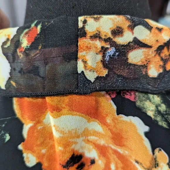 Neiman Marcus Black Boho Floral Sheer Festival Kimono Cardigan Size M