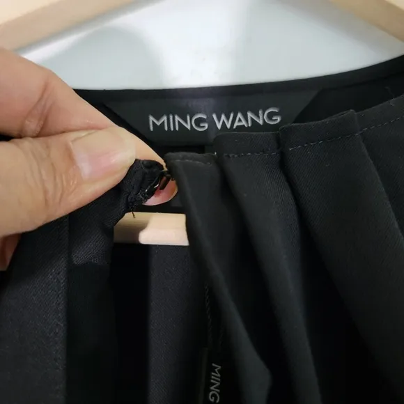 NEW MING WANG Woman Black Classic Career Dress M Long Sleeve Versatile Capsule