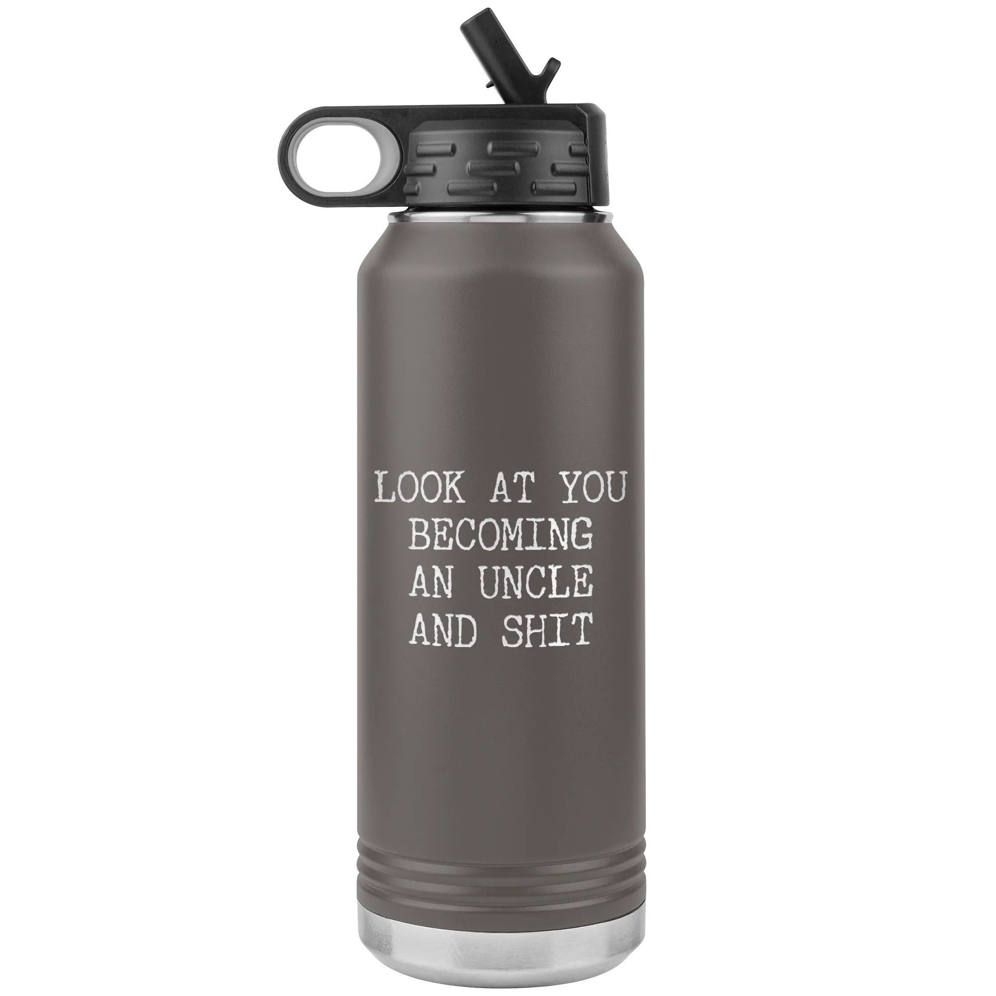 New Uncle Gift Look at You Becoming an Uncle Insulated Water Bottle Tumbler 32oz BPA Free