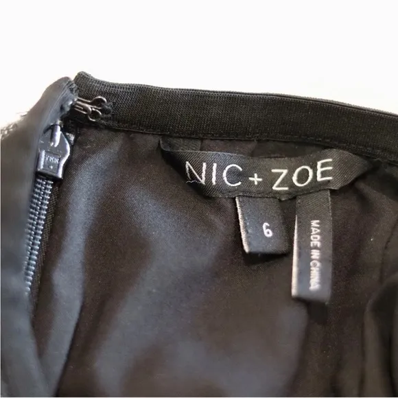 Nic Zoe Faux Wrap A-line Tweed Skirt Size 6 *NEW Black &amp; White