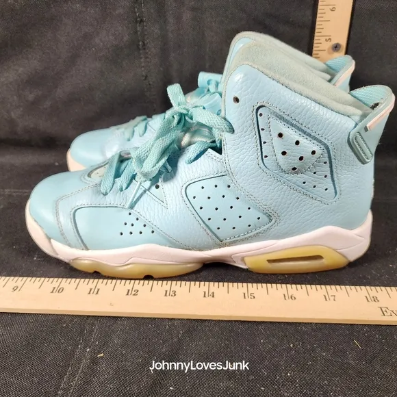 Nike Air Jordan 6 Retro Pantone GS Size 6Y Blue White 543390-407 Womens 7.5