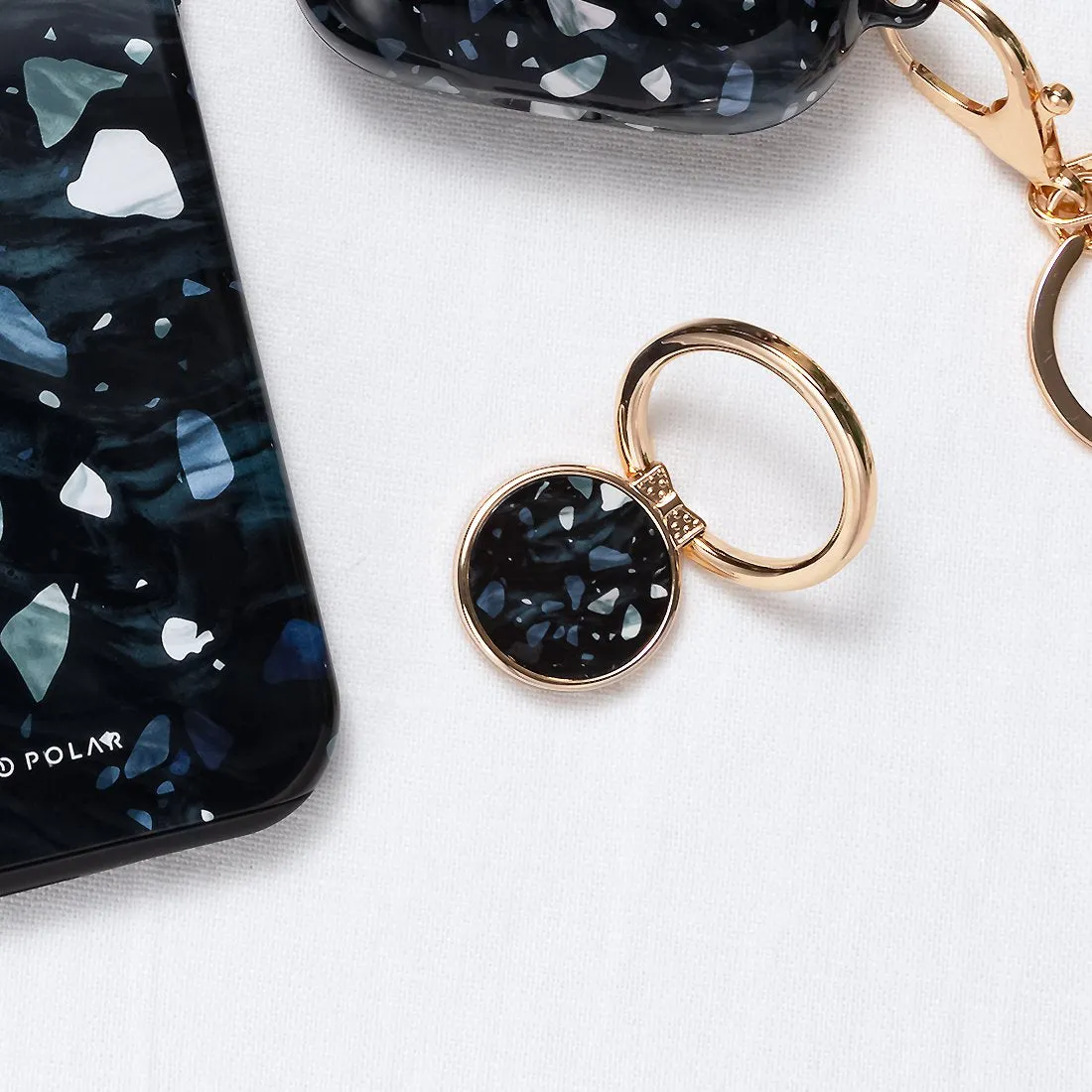 Nordic Terrazzo Gem | Custom Phone Ring Holder  (Non-MagSafe)