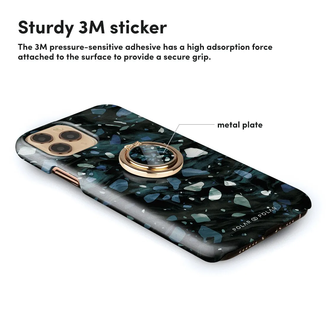 Nordic Terrazzo Gem | Custom Phone Ring Holder  (Non-MagSafe)