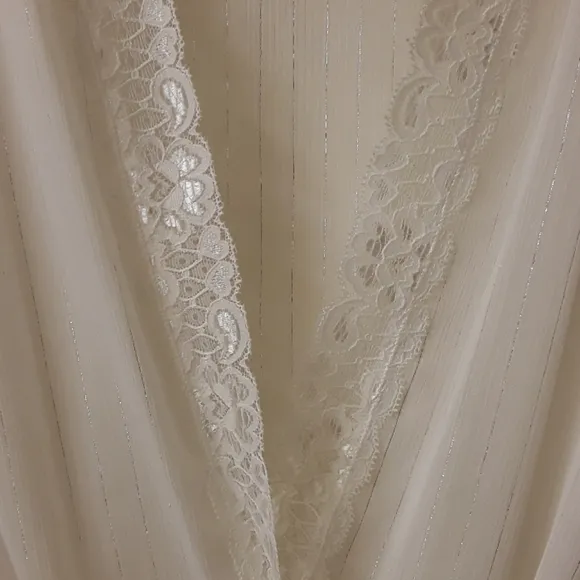 NWOT, The Kooples Metallic White Lace Cardigan