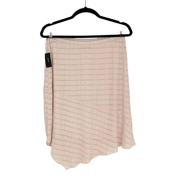NWT Alfani Striped Skirt Pale pink Size 14 stiped