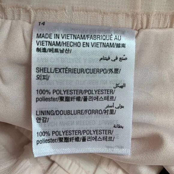 NWT Alfani Striped Skirt Pale pink Size 14 stiped