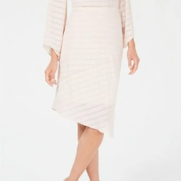 NWT Alfani Striped Skirt Pale pink Size 14 stiped