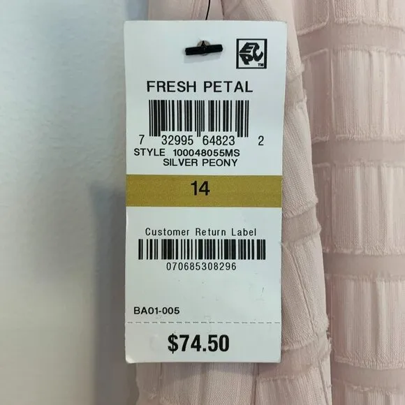 NWT Alfani Striped Skirt Pale pink Size 14 stiped