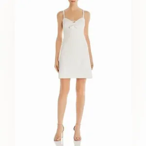 NWT, Betsey Johnson Bow Detail Scuba Dress in Vanilla Frosting