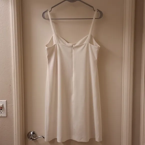 NWT, Betsey Johnson Bow Detail Scuba Dress in Vanilla Frosting