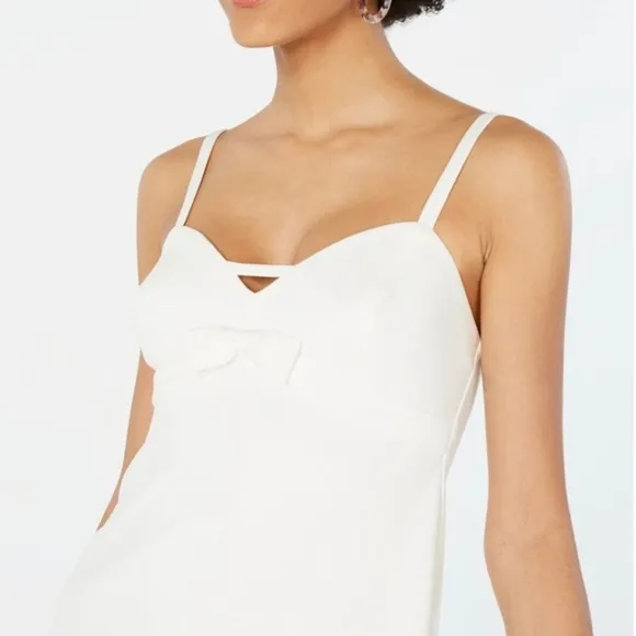 NWT, Betsey Johnson Bow Detail Scuba Dress in Vanilla Frosting