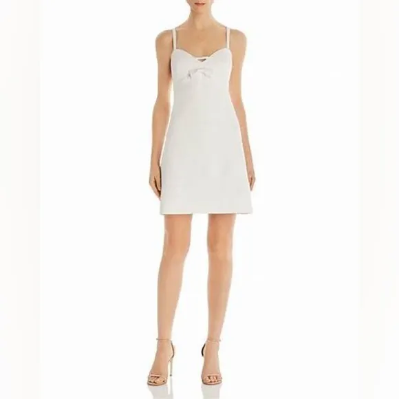NWT, Betsey Johnson Bow Detail Scuba Dress in Vanilla Frosting