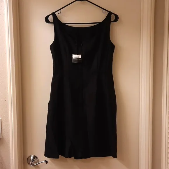 NWT, Nanette Lepore Shirred Mini Dress in Black