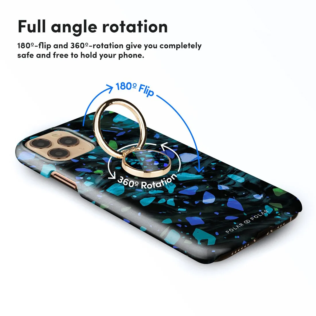Ocean Terrazzo Gem | Phone Ring Holder  (Non-MagSafe)