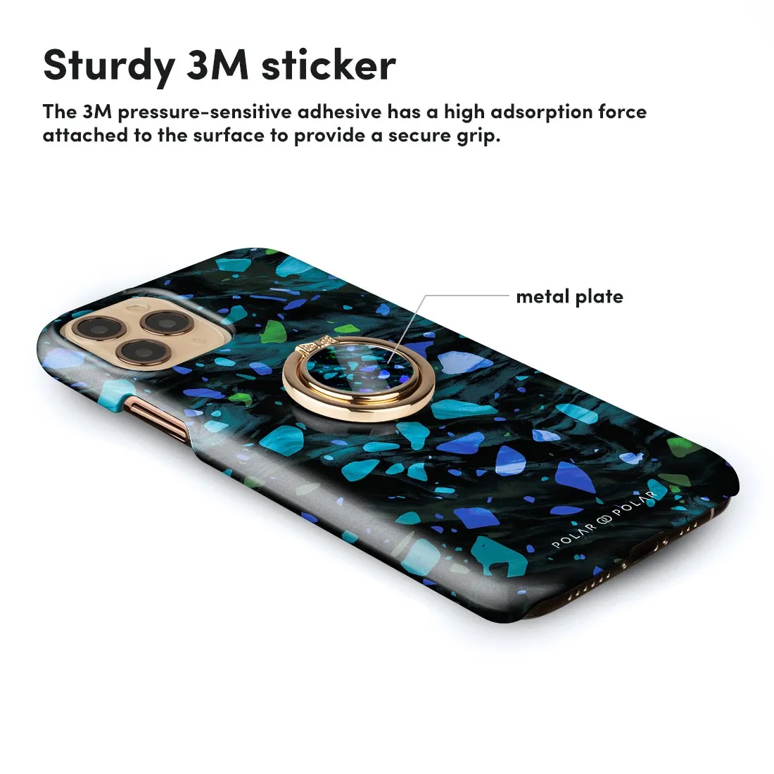 Ocean Terrazzo Gem | Phone Ring Holder  (Non-MagSafe)