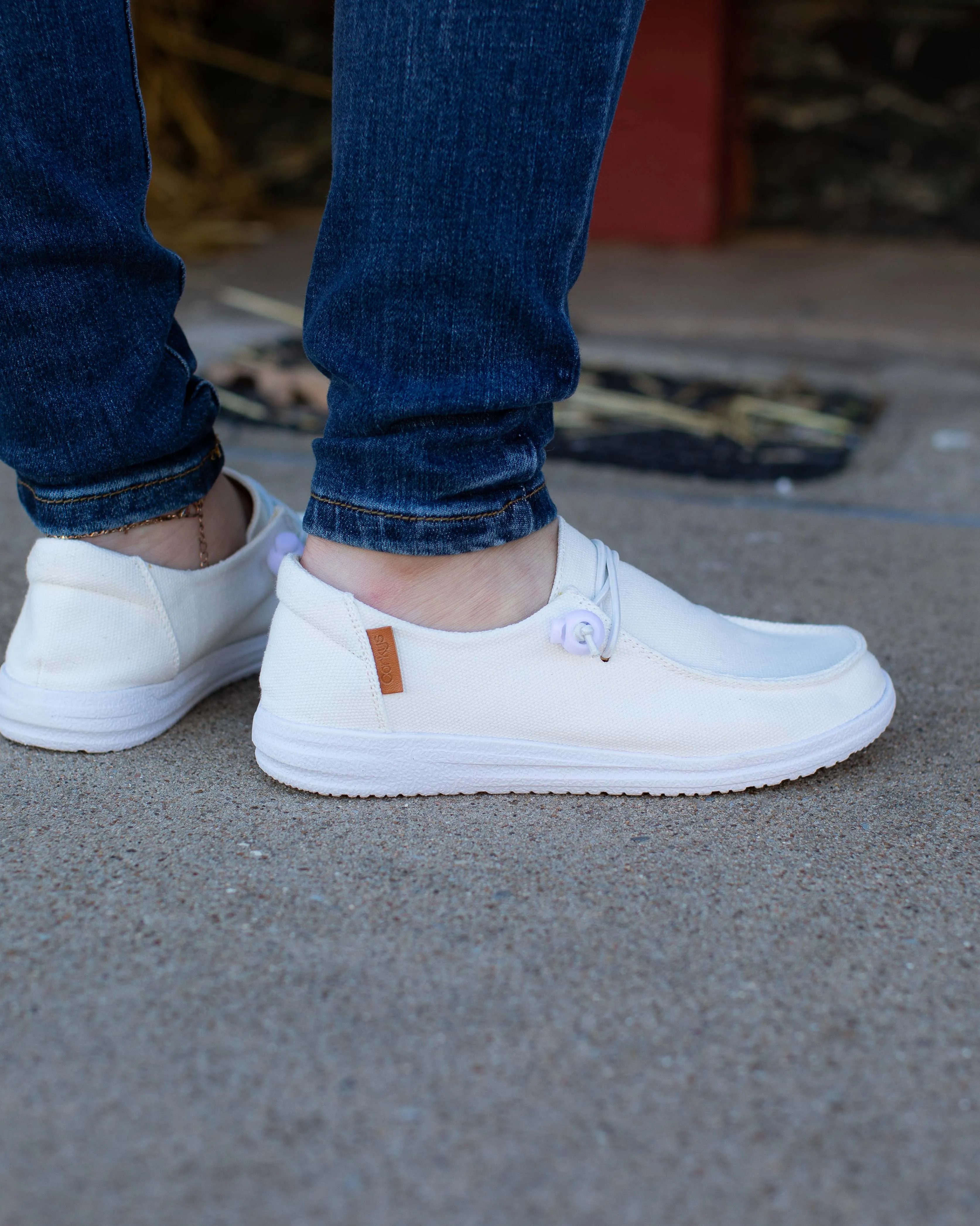 OFF WHITE KAYAK SLIP ON BY CORKYS