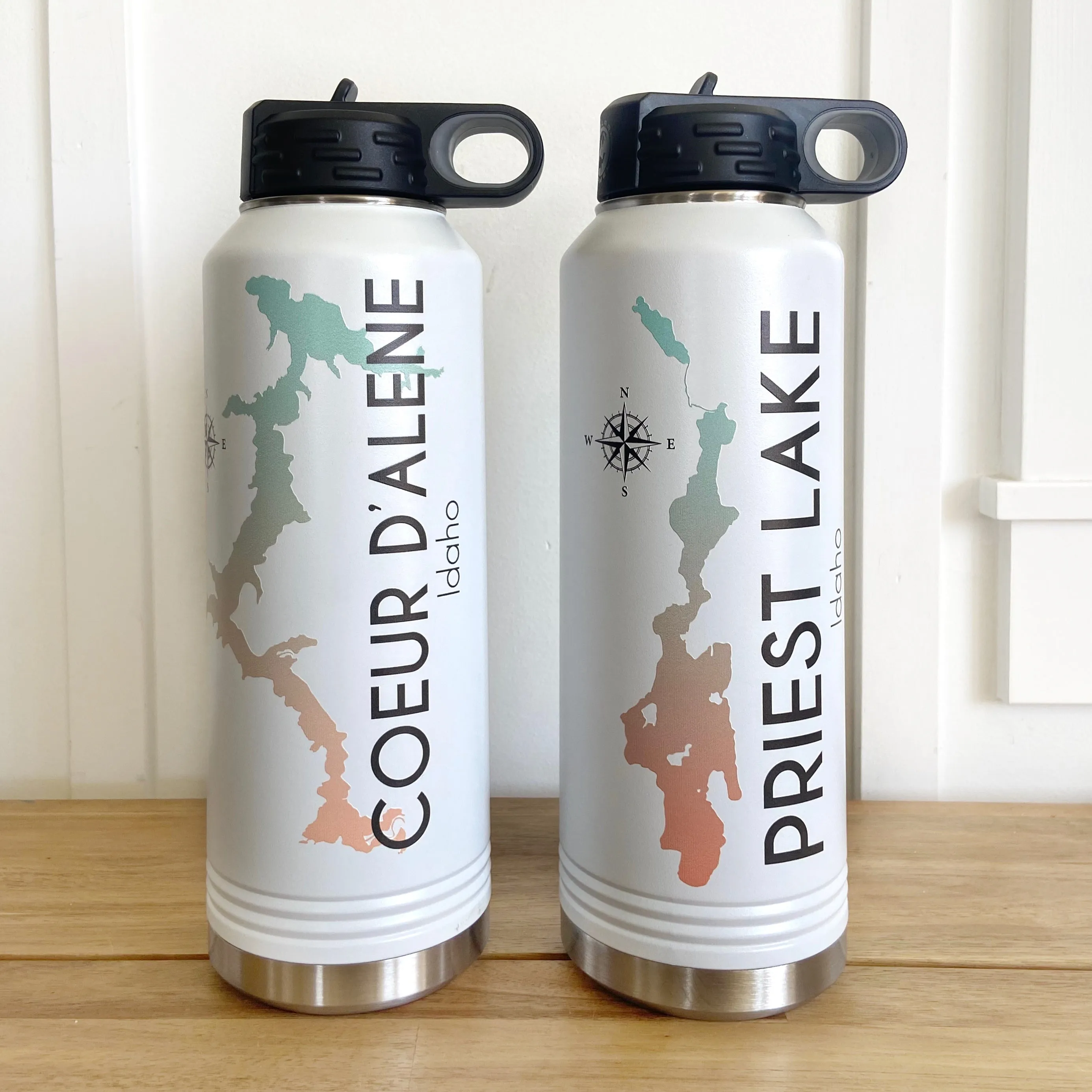 Ombré Priest Lake 40oz Double Wall Insulated Idaho Water Bottle