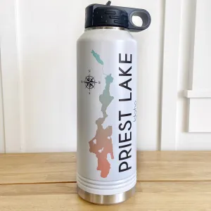 Ombré Priest Lake 40oz Double Wall Insulated Idaho Water Bottle