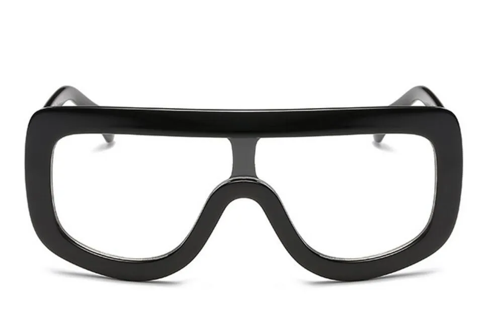 Oversized Square Women Vintage Shades Fashion Flat Top Men Sunglasses
