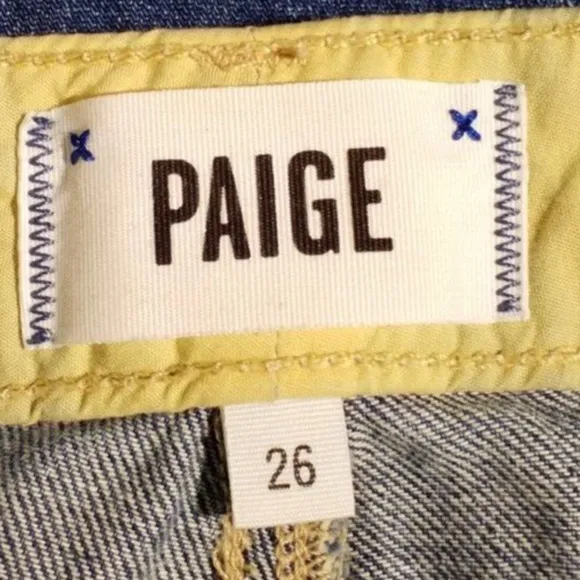 Paige Jimmy Jimmy Skinny Distressed Womens Jeans 100% Cotton Blue Size 26