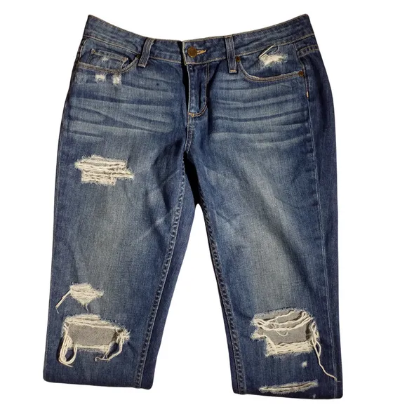 Paige Jimmy Jimmy Skinny Distressed Womens Jeans 100% Cotton Blue Size 26