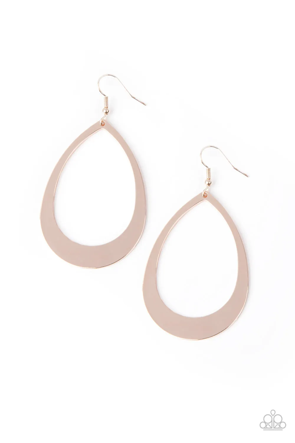 Paparazzi - Fierce Fundamentals - Rose Gold Earrings