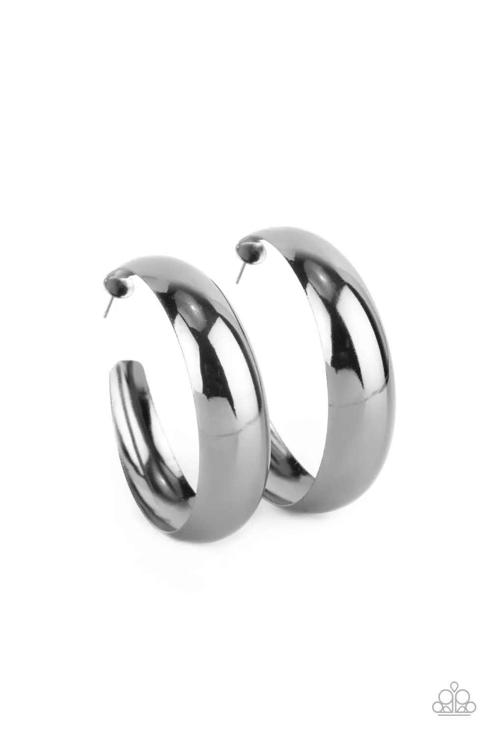 Paparazzi Flat Out Flawless - Black Hoop Earrings