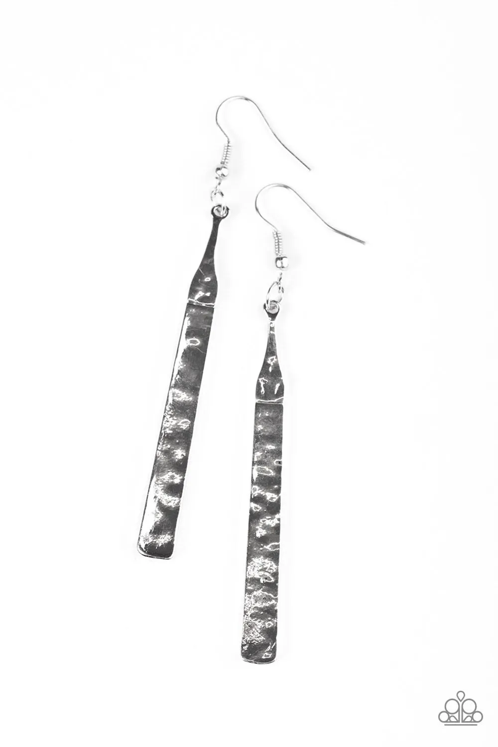 Paparazzi - Santa Cruz Shimmer - Silver Earrings