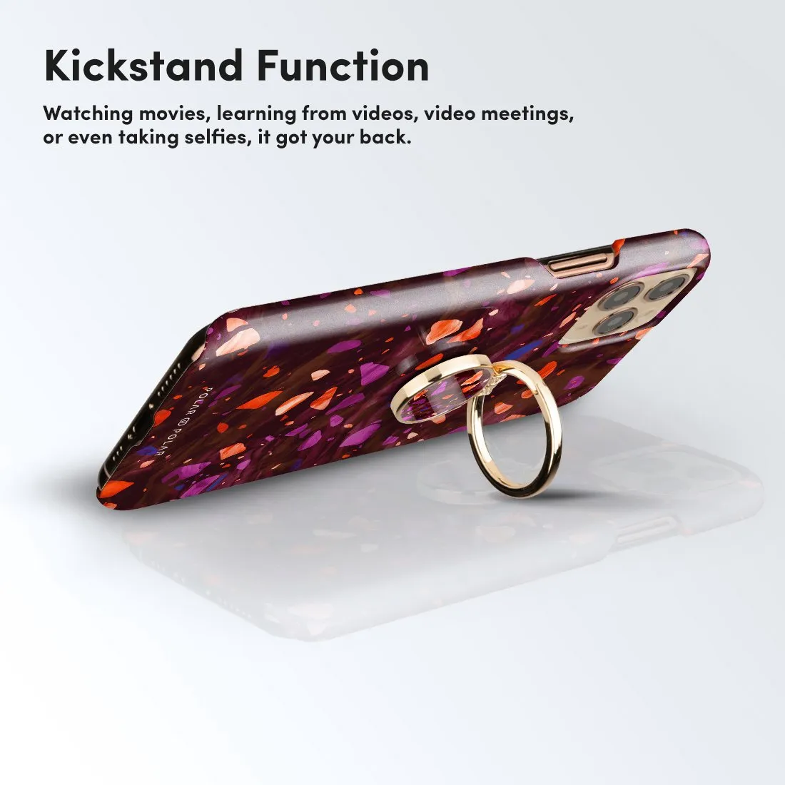 Paprika Terrazzo Gem | Phone Ring Holder  (Non-MagSafe)