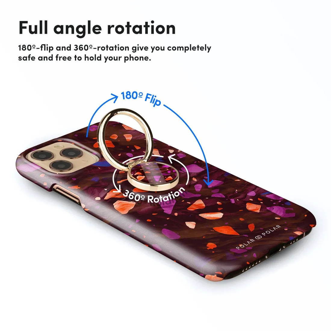 Paprika Terrazzo Gem | Phone Ring Holder  (Non-MagSafe)