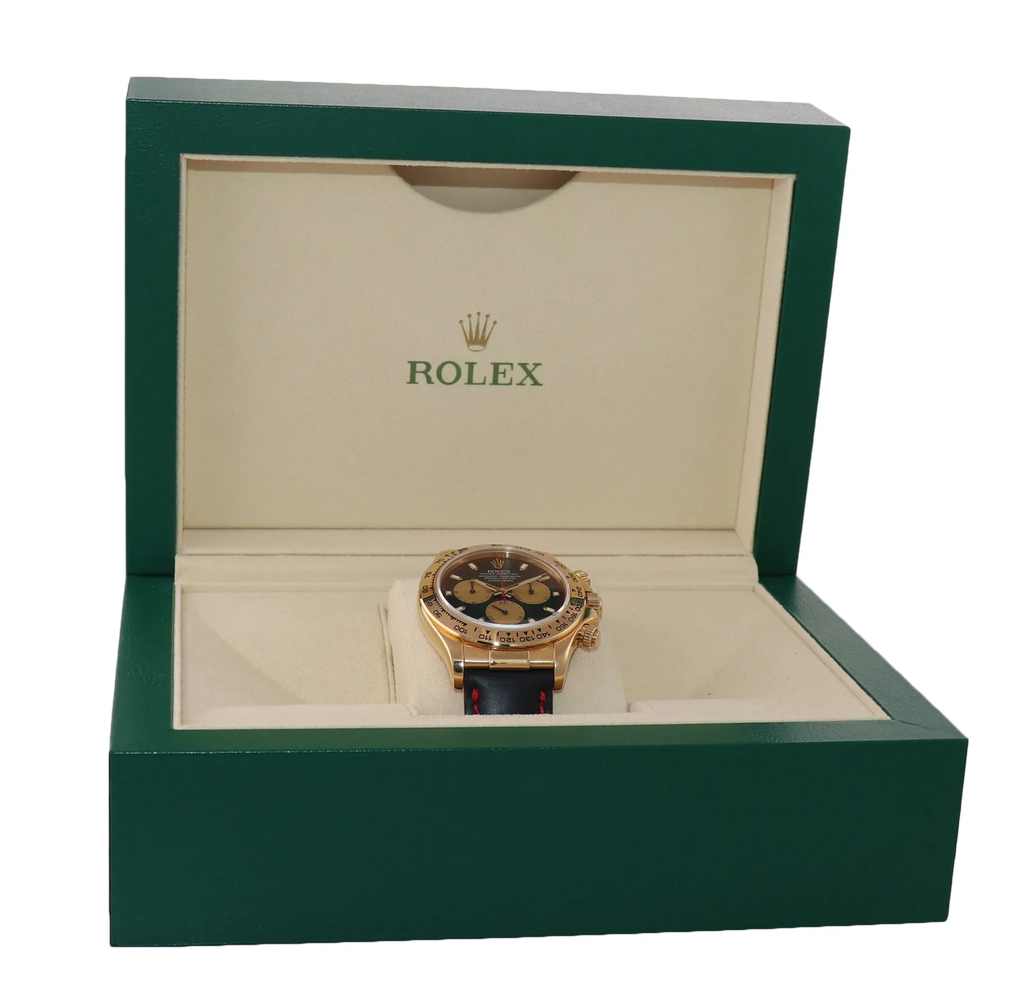 PAUL NEWMAN Rolex Daytona 116518 Gold Black Dial 18k Yellow Gold Leather Watch