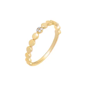 Pavé Accented Flat Bead Ring