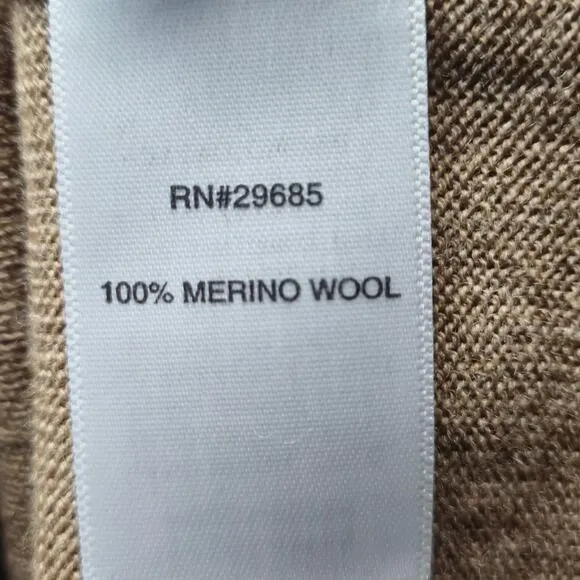 Pendleton 100% Merino Wool Turtleneck Sweater Brown Size Large